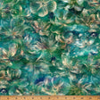 Cotton Fabric Stone Green Midnight Flora A Hoffman Spectrum Print 43/44"