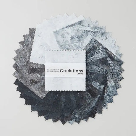 Cotton Charm Pack Stonehenge Gradations II Graphite Chips