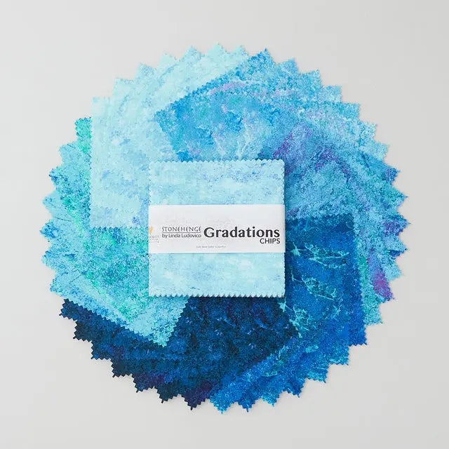 Cotton Charm Pack Stonehenge Gradations II Midnight Chips