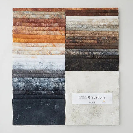 Cotton Pre-Cut Layer Cake Stonehenge Gradations II Mineral Tiles 10" Squares