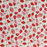 Swim Knit Poly Spandex Strawberries and Creme