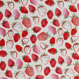 Swim Knit Poly Spandex Strawberries and Creme