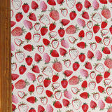 Swim Knit Poly Spandex Strawberries and Creme