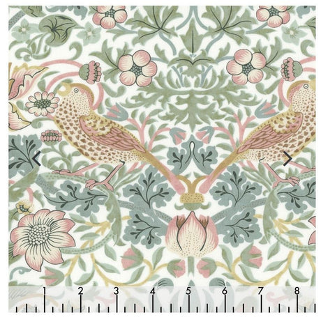 Quilting Cotton Strawberry Thief Olive William Morris
