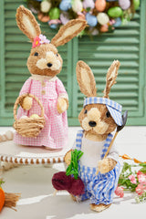 12.5" Gingham Bunny with Eggs