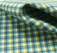 Stretch Plaid D#8000 Polyester Rayon Spandex Fabric - Jade/Blue Plaid, 44/45" Width