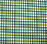 Stretch Plaid D#8000 Polyester Rayon Spandex Fabric - Jade/Blue Plaid, 44/45" Width