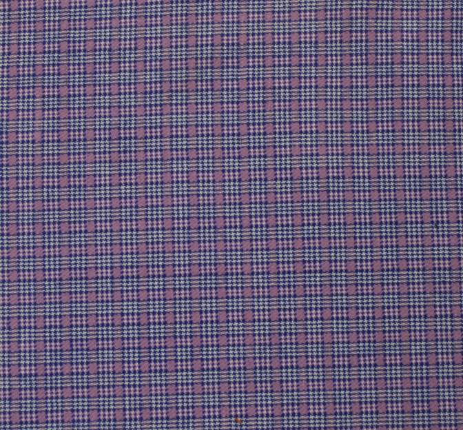 Stretch Plaid 8001 Lilac/Blue Polyester Rayon Spandex Fabric - Lilac/Blue Plaid, 44/45" Width (1 Yard)