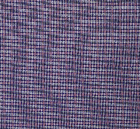 Stretch Plaid 8001 Lilac/Blue Polyester Rayon Spandex Fabric - Lilac/Blue Plaid, 44/45" Width (1 Yard)