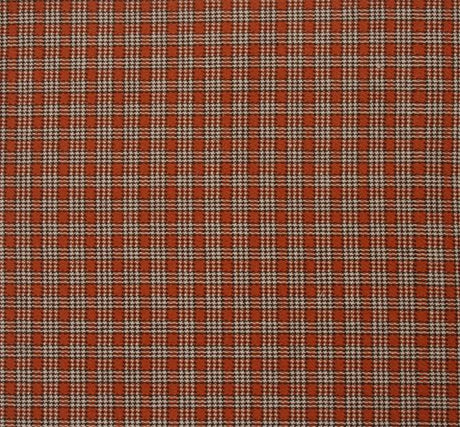 1 Yard Orange/Brown Stretch Plaid Apparel Fabric, 44/45" Wide, Medium Weight
