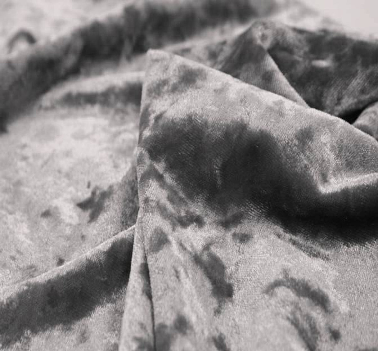 1 Yard Stretch Velvet Crushed Grey Apparel Fabric Polyester Spandex Soft Drapey Holiday Material 58 60 Inches width