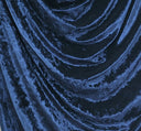 1 yarda de tela de terciopelo elástico arrugado azul marino para ropa, poliéster spandex, material suave y con caída para fiestas, ancho de 58 a 60 pulgadas