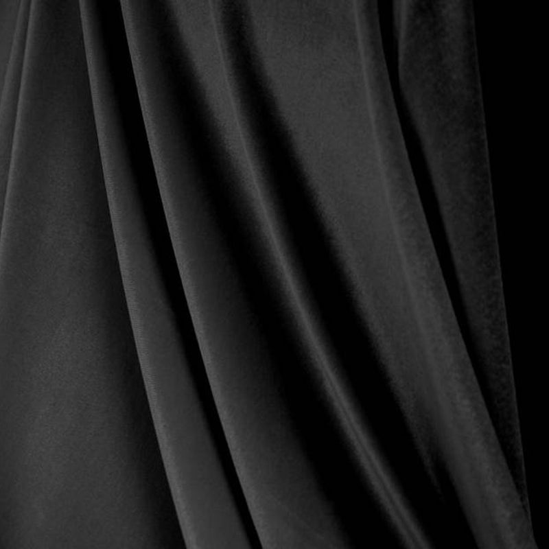 1 Yard Black Stretch Velvet 58/60" Wide Soft Fabric for Apparel, Costumes & Decor