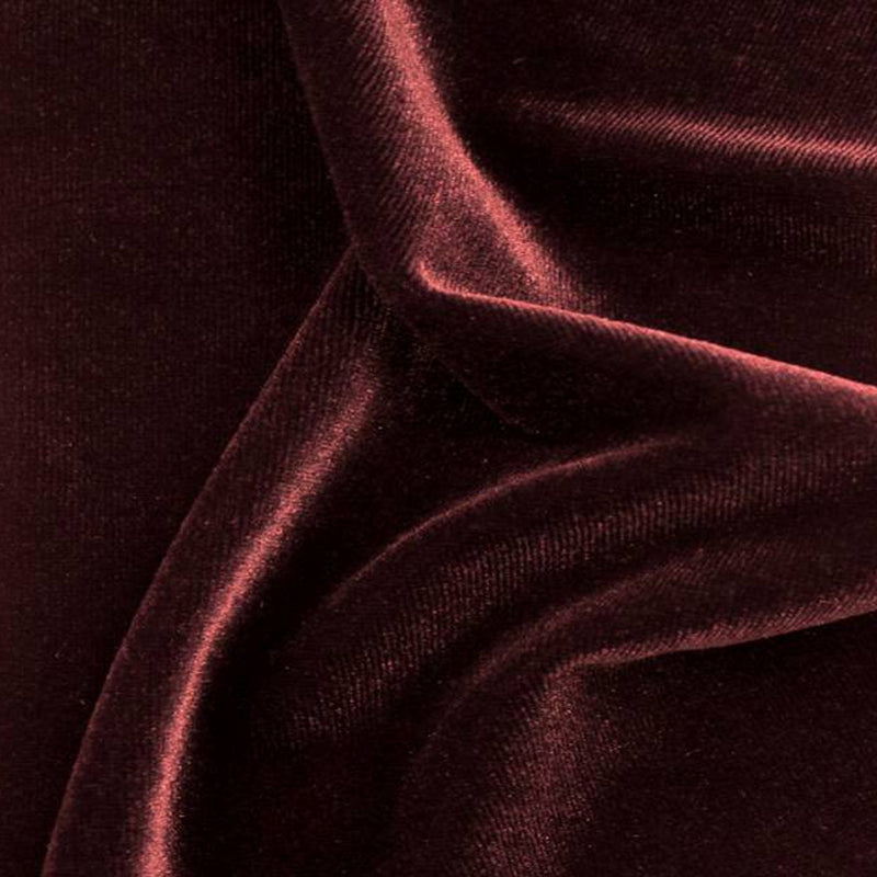 1 Yard Burgundy Stretch Velvet Soft Fabric for Apparel, Costumes & Décor 58/60" Wide