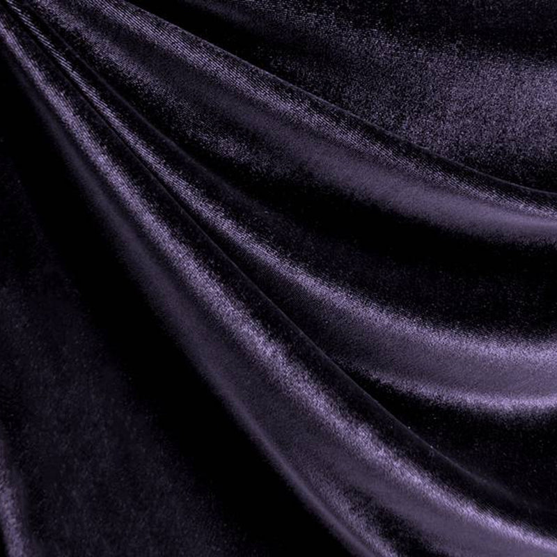 1 Yard Purple Stretch Velvet 58/60" Wide Soft Medium Weight Fabric for Apparel & Home Decor