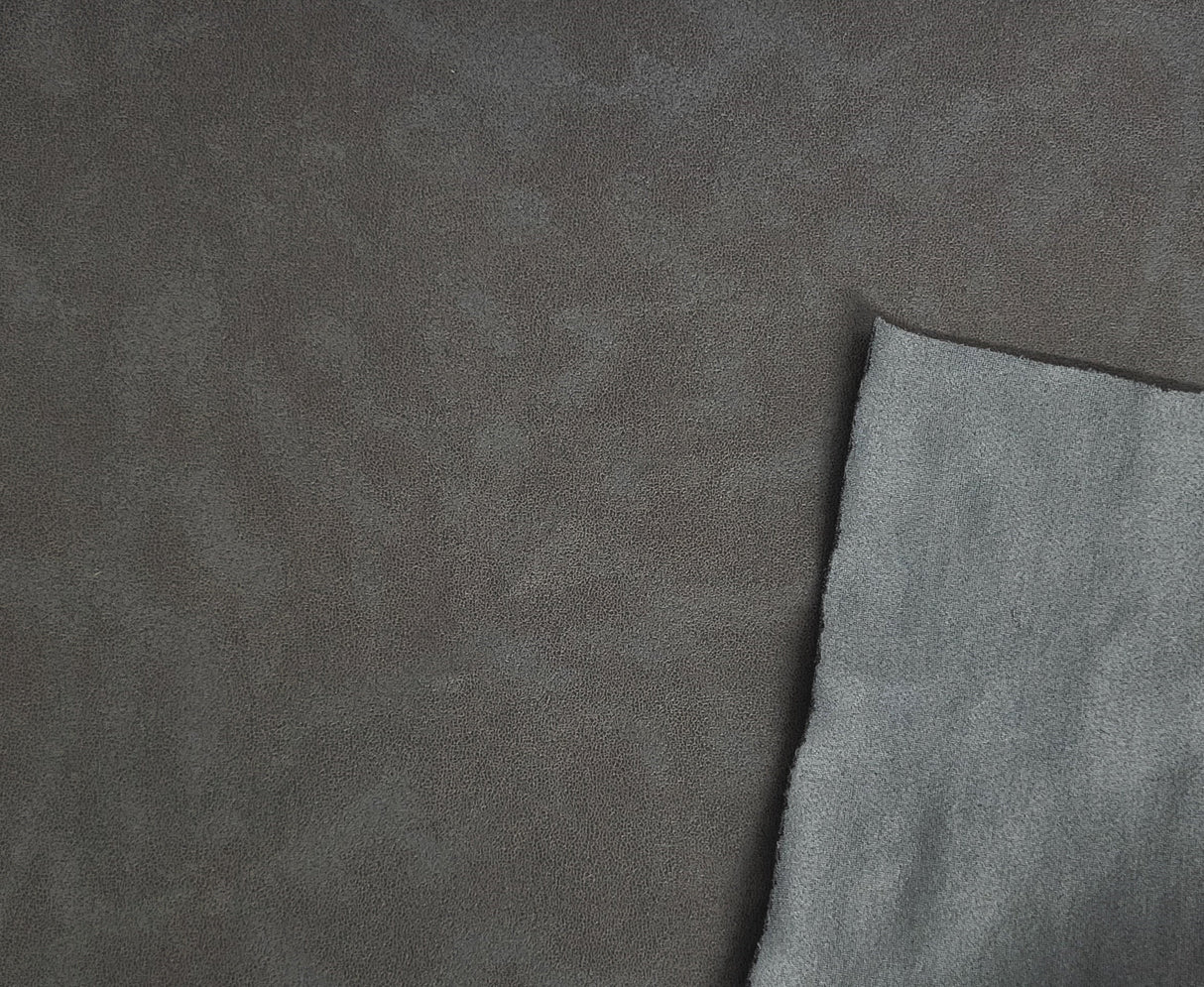 Stretchy Vegan Soft Leather Dark Gray