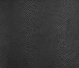 Stretchy Vegan Leather Black Crocodile Print