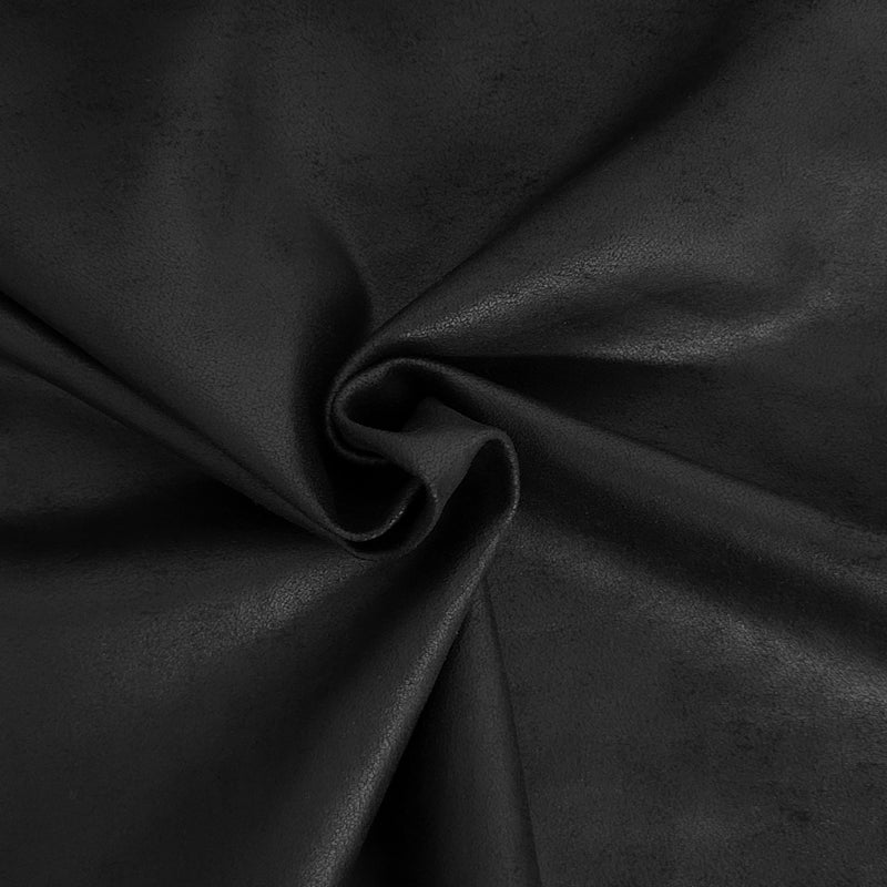 Black Stretchy Vegan Soft Leather