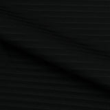 Stripe Jacquard Stretch Mesh Polyester Spandex Fabric - Black, White Stripe, 58" Width (1 Yard)