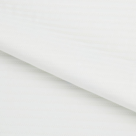 Stripe Jacquard Stretch Mesh Polyester Spandex Fabric - Black, White Stripe, 58" Width (1 Yard)