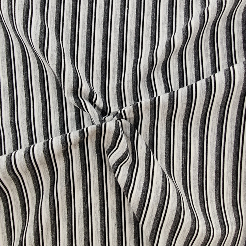 Stripe Lurex Knit 1 Yard Grey/Heather/Silver Fabric Elegant Shimmer Knit for Apparel