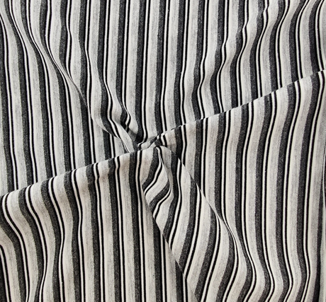 Stripe Lurex Knit D251 Polyester Rayon Lurex Spandex Fabric - Grey/Heather/Silver Stripe, 56/57" Width