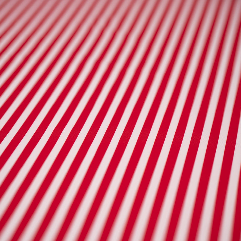 Printed Spandex Striped Black White Fabric