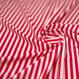 Printed Spandex Striped Black White Fabric