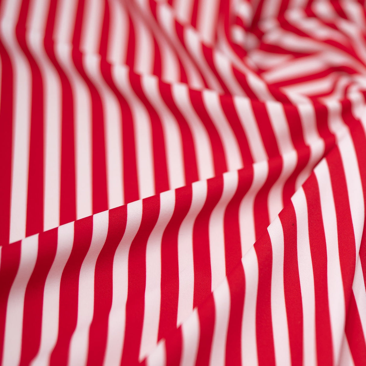 Printed Spandex Striped Black White Fabric