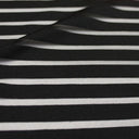 Striped Stretch Mesh Fabric - Black/White, White, Black/Black, Kelly, Navy, Red, 56/58" Width, 185 Gsm (1 Yard)
