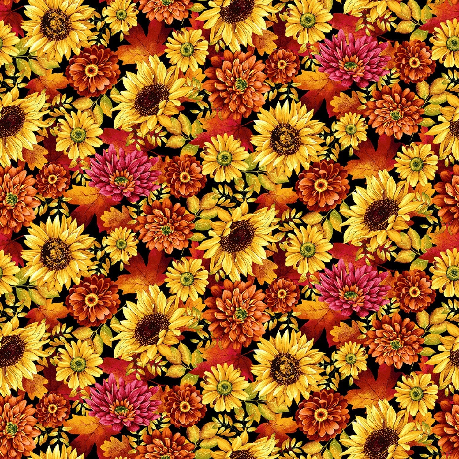 Quilting Cotton Seeds of Gratitude Floral Studio E