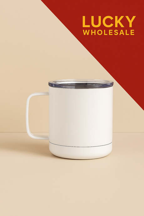 Sublimation Mug Tumbler - White 12 Ounce Double Wall Insulated Fabric (1 Piece)