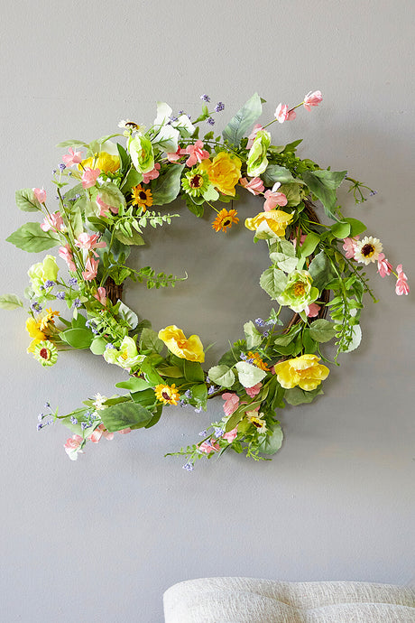 24" Mixed Flower Wreath