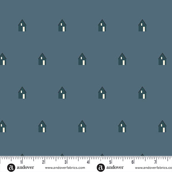 Cotton Print Cabin Nighttime Fabric 44/45"