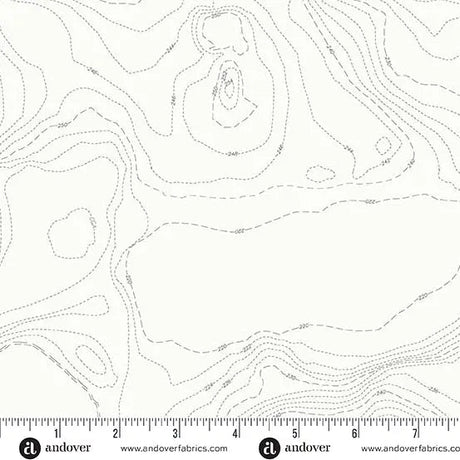 Cotton Print Sun Print Whisper Boulder Topography Fabric