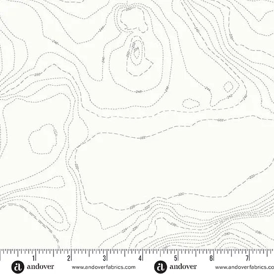 Cotton Print Sun Print Whisper Boulder Topography Fabric
