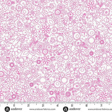 Cotton Print Fabric Sun Print Whisper Cosmos Woodland 44/45"