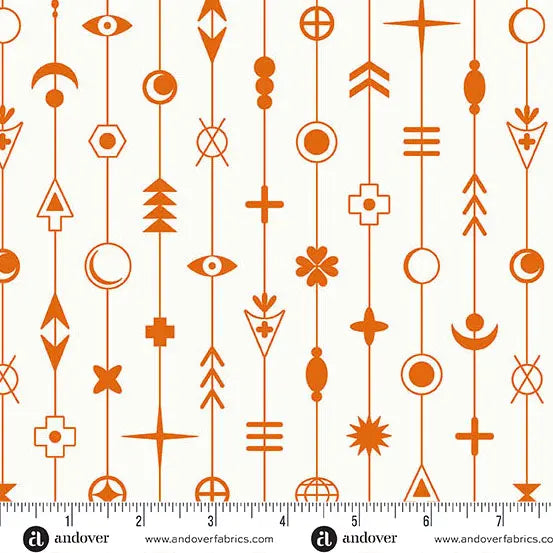 Cotton Fabric Sun Print Whisper Flame Gaze 44/45