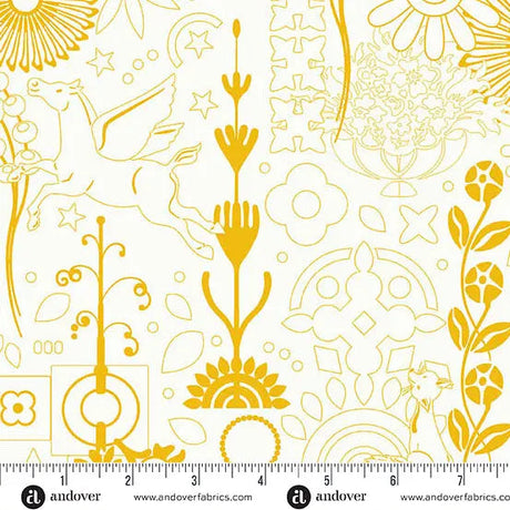 Cotton Print Sun Print Whisper Sunshine Cameo Fabric