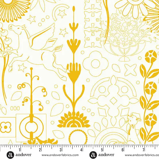 Cotton Print Sun Print Whisper Sunshine Cameo Fabric