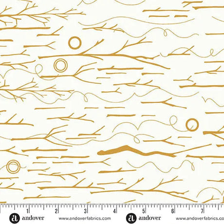 Cotton Print Sun Print Whisper Yarrow Sticks and Twine 44/45 Fabric