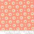 Cotton Fabric Sunbonnet Coral Flower Dots 44/45"