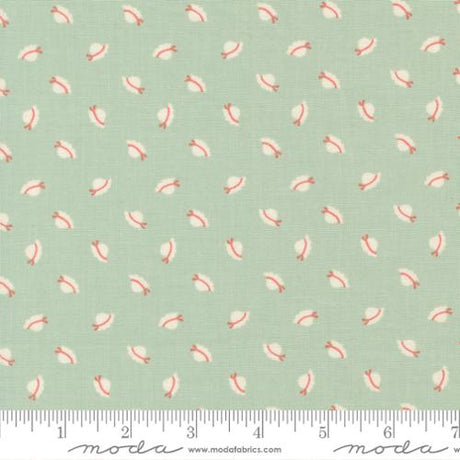 Cotton Print Sunbonnet Dusty Blue Bonnets Fabric 44/45"