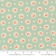 Cotton Print Sunbonnet Dusty Blue Flower Dots Fabric