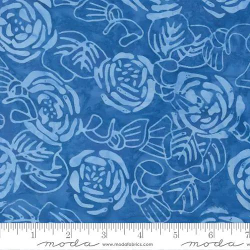 Cotton Batik Fabric Sunburst Batiks Cobalt 44/45"