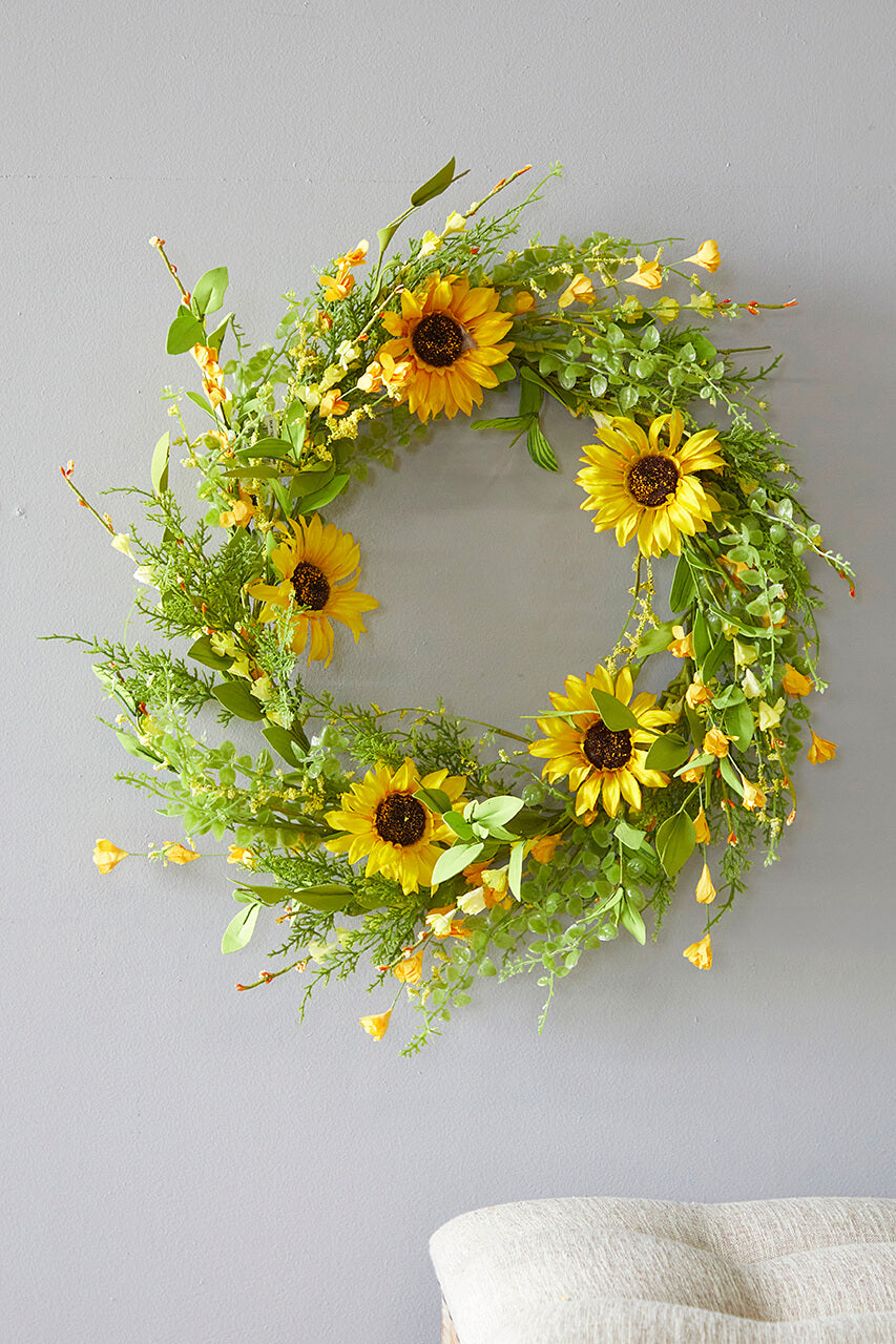 22" Sunflower Wreath