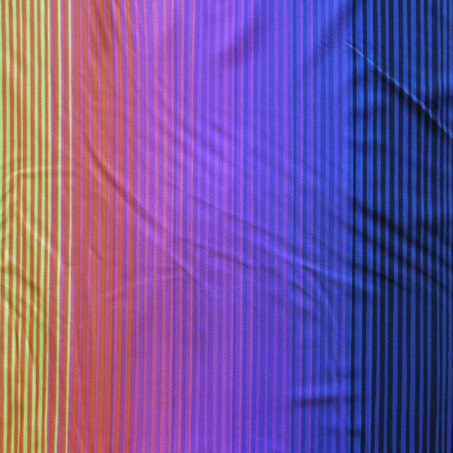 Swim Knit Polyester Spandex Sunset Stripe