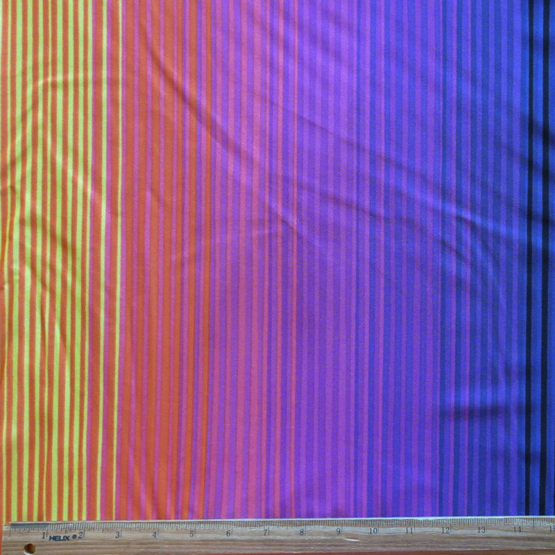 Swim Knit Polyester Spandex Sunset Stripe