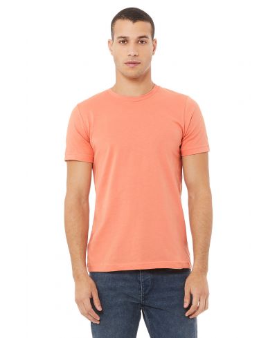 Bella Canvas 3001 Airlume Combed And Ring-Spun Cotton Fabric - Sunset, Crewneck, Short Sleeve, Unisex, 4.2 Oz (1 Piece)