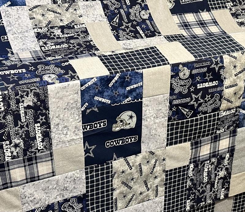 Flannel Fabric Super Snuggle Navy Windowpane Plaid 100% Cotton